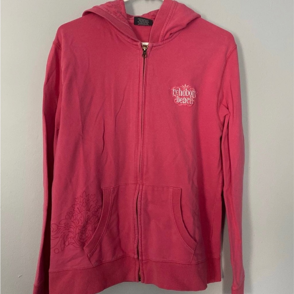 Rehoboth beach pink zip up hoodie xl